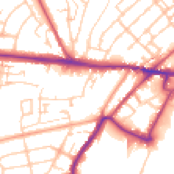 Daytime road noise heatmap for ME2 2DL