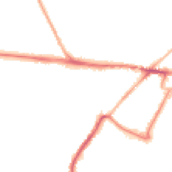 Night-time road noise heatmap for ME2 2DL