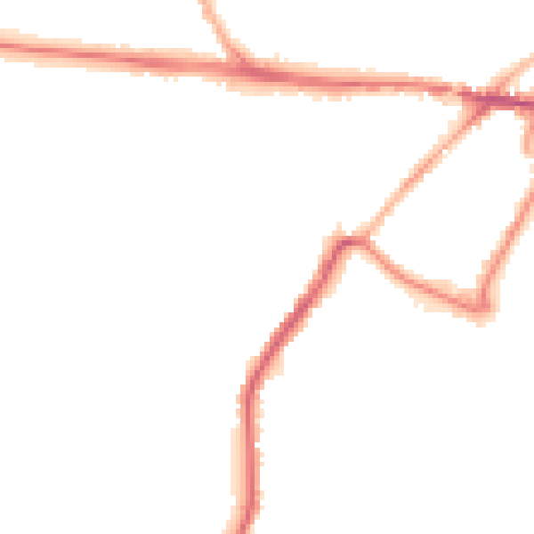 Night-time road noise heatmap for ME2 2EU