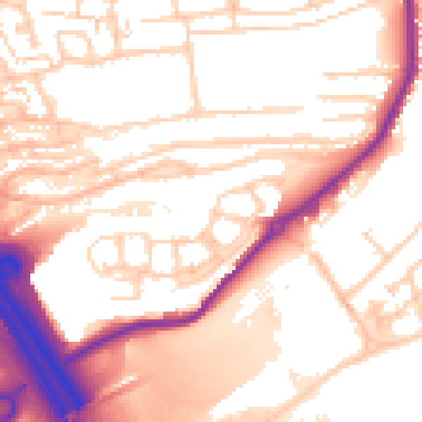 Daytime road noise heatmap for ME2 2GU