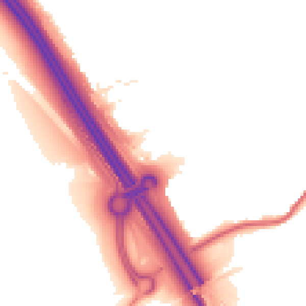 Night-time road noise heatmap for ME2 2PG