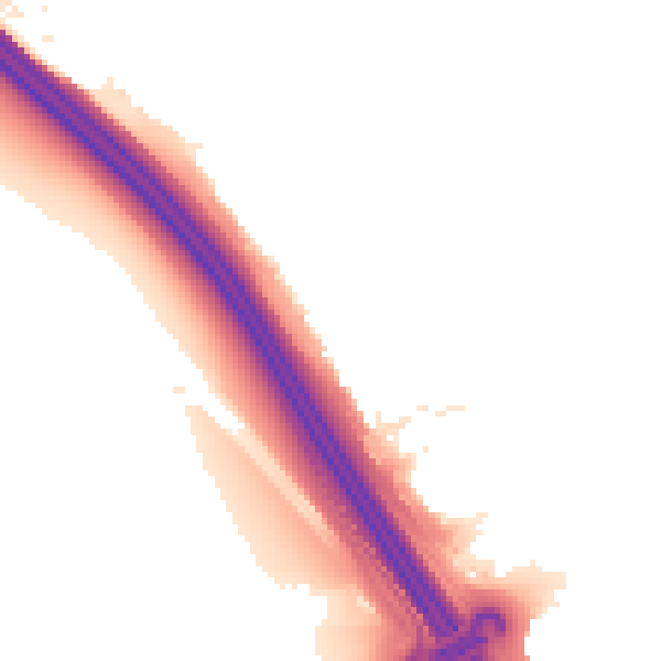 Night-time road noise heatmap for ME2 2QG