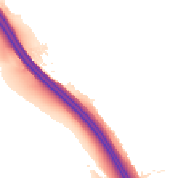 Night-time road noise heatmap for ME2 2RF