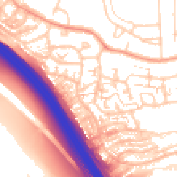 Daytime road noise heatmap for ME2 2RY