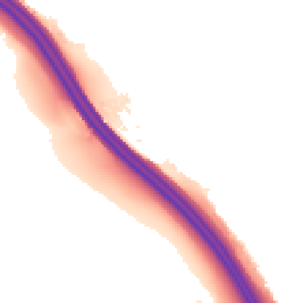Night-time road noise heatmap for ME2 2SZ