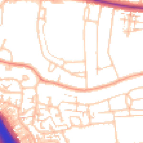 Daytime road noise heatmap for ME2 2YE