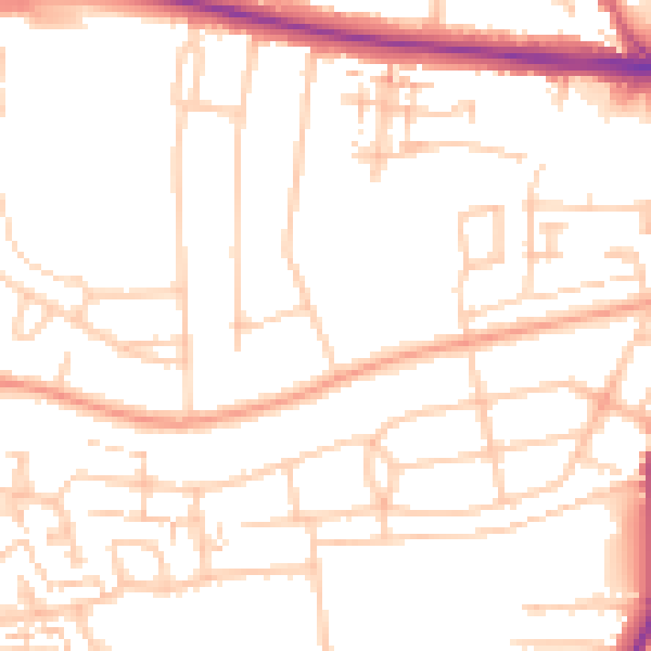 Daytime road noise heatmap for ME2 2YN