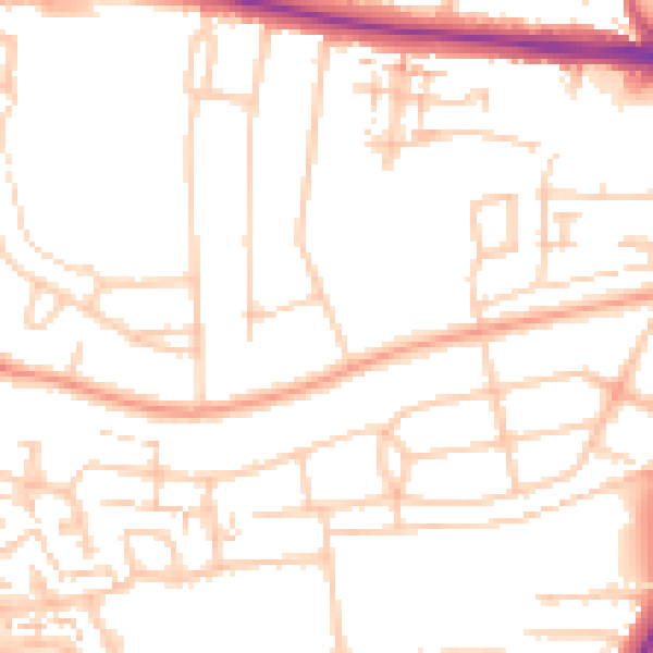 Daytime road noise heatmap for ME2 2YR