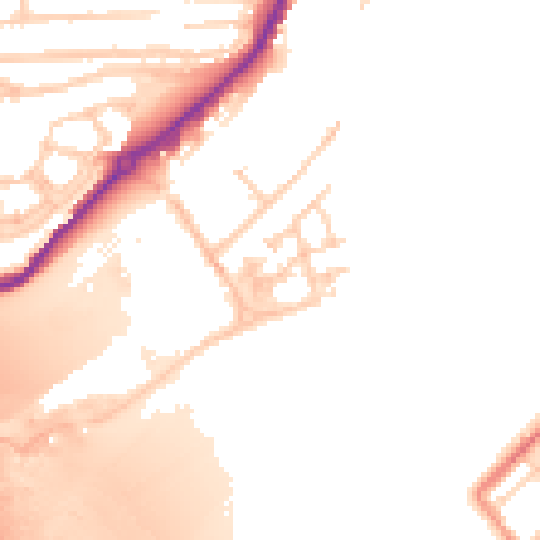 Daytime road noise heatmap for ME2 2ZH