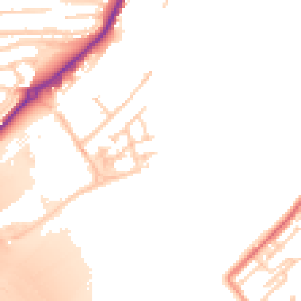 Daytime road noise heatmap for ME2 2ZL