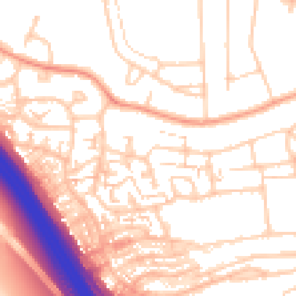 Daytime road noise heatmap for ME2 2ZR