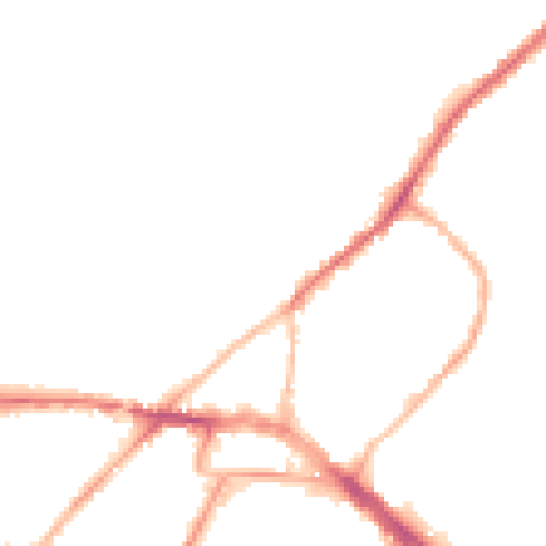 Night-time road noise heatmap for ME2 3AA
