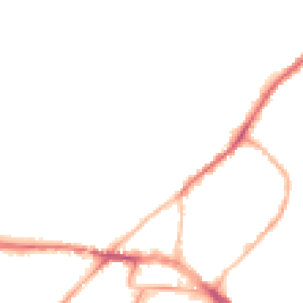 Night-time road noise heatmap for ME2 3AE