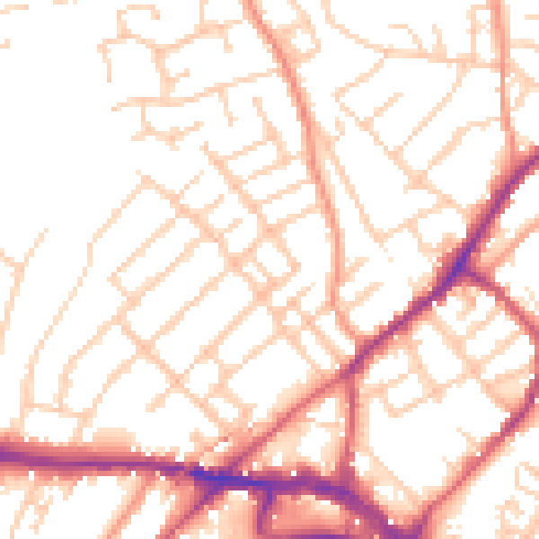 Daytime road noise heatmap for ME2 3AG