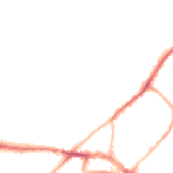Night-time road noise heatmap for ME2 3AG