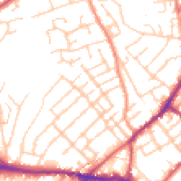 Daytime road noise heatmap for ME2 3BE