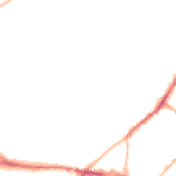 Night-time road noise heatmap for ME2 3BE