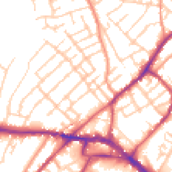 Daytime road noise heatmap for ME2 3BH