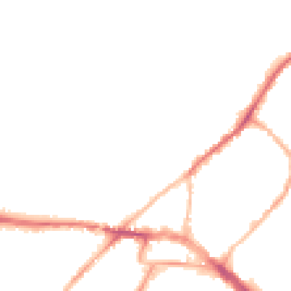 Night-time road noise heatmap for ME2 3BH
