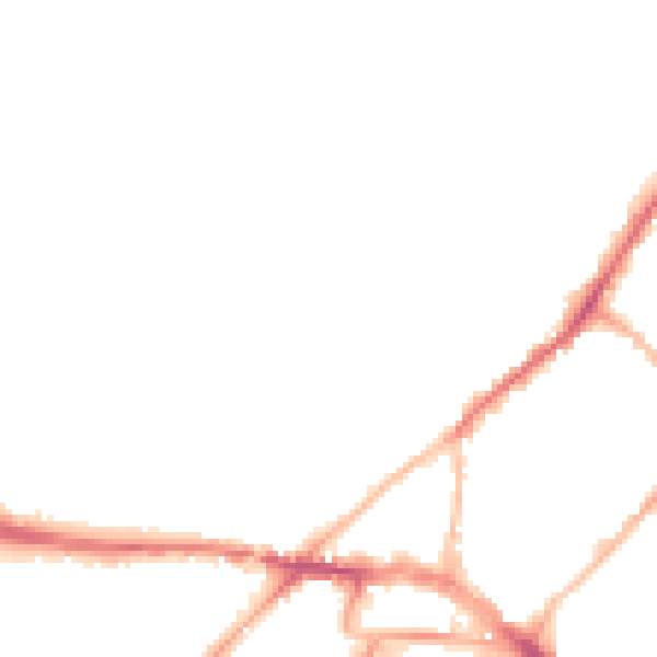 Night-time road noise heatmap for ME2 3BQ