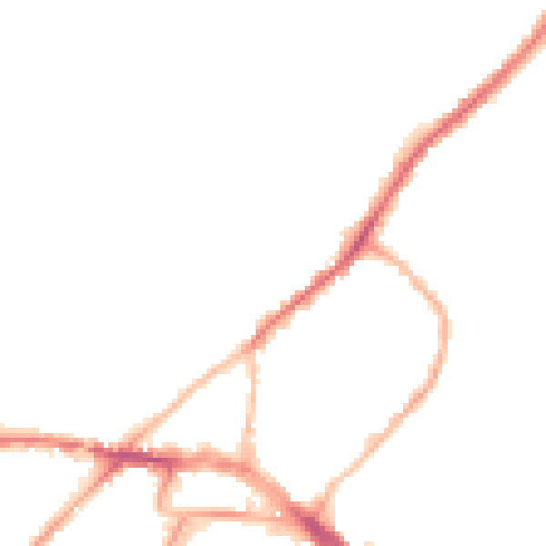Night-time road noise heatmap for ME2 3EA