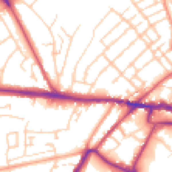 Daytime road noise heatmap for ME2 3HF