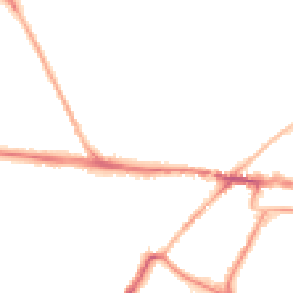 Night-time road noise heatmap for ME2 3HF