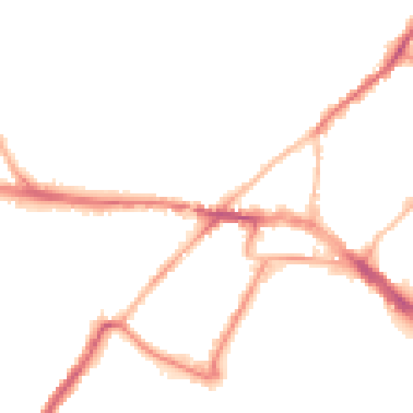 Night-time road noise heatmap for ME2 3HT