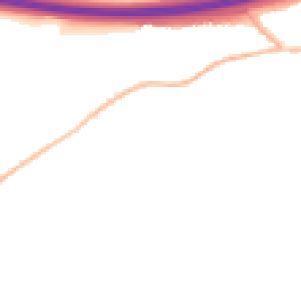 Night-time road noise heatmap for ME2 3LZ