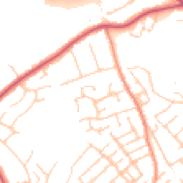 Daytime road noise heatmap for ME2 3NG