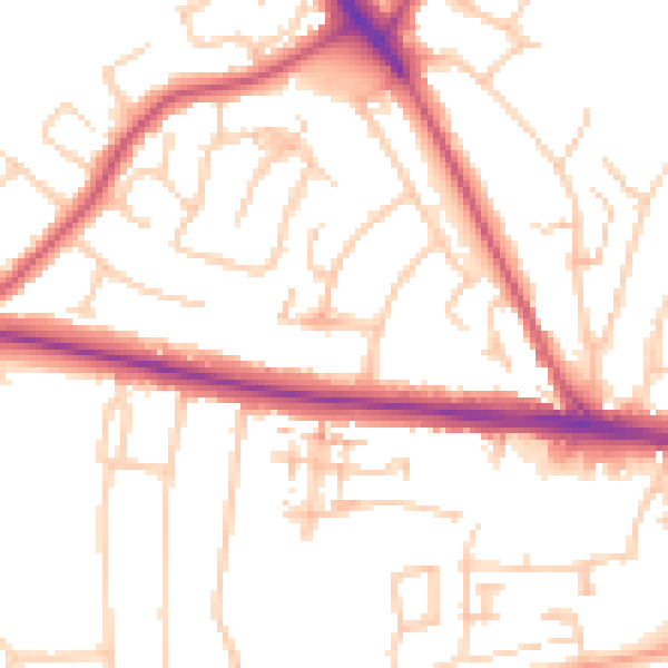 Daytime road noise heatmap for ME2 3QH