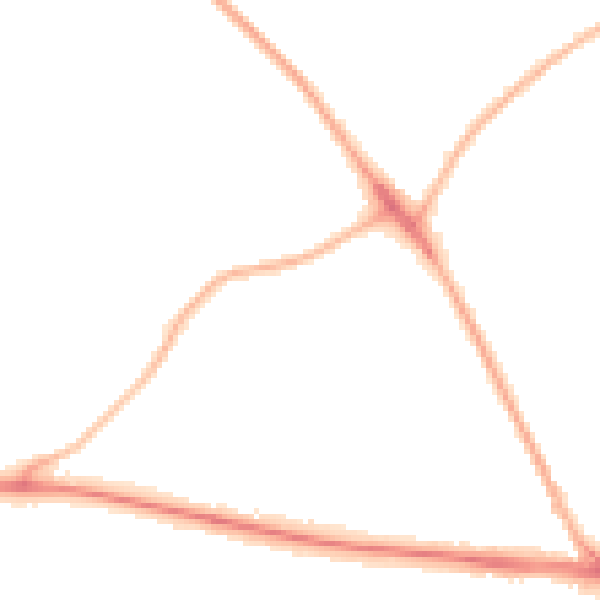 Night-time road noise heatmap for ME2 3SR