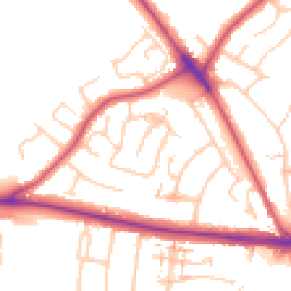 Daytime road noise heatmap for ME2 3SU