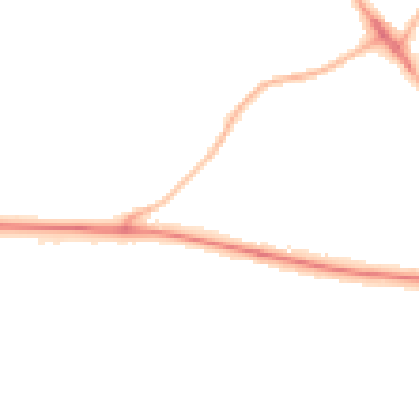 Night-time road noise heatmap for ME2 3TS