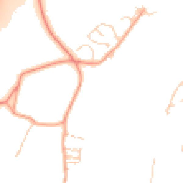 Daytime road noise heatmap for ME2 4AQ