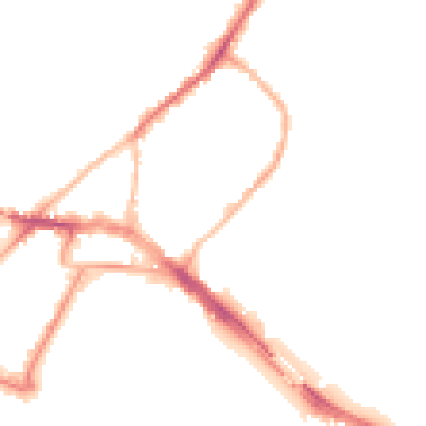 Night-time road noise heatmap for ME2 4BB