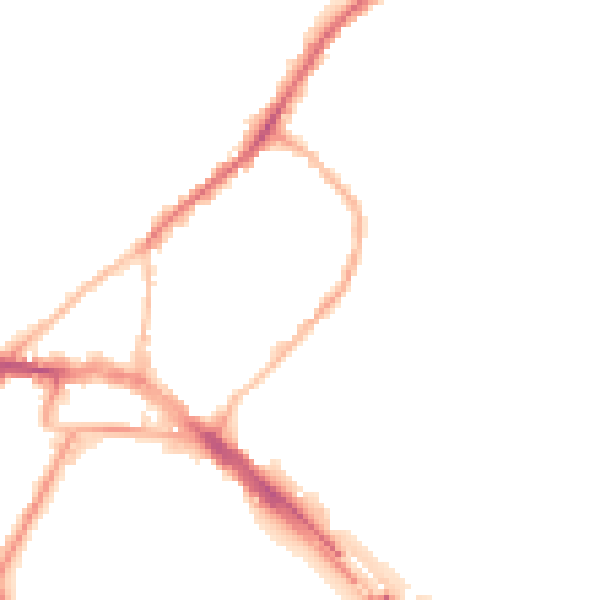 Night-time road noise heatmap for ME2 4BJ