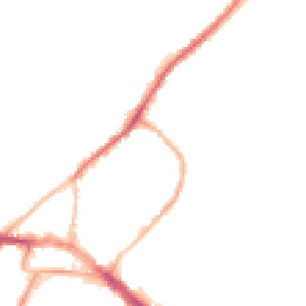 Night-time road noise heatmap for ME2 4BU