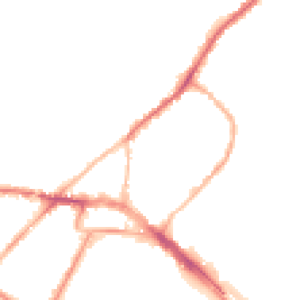 Night-time road noise heatmap for ME2 4DF