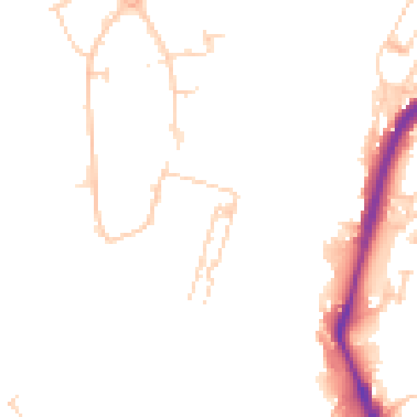 Daytime road noise heatmap for ME2 4DP