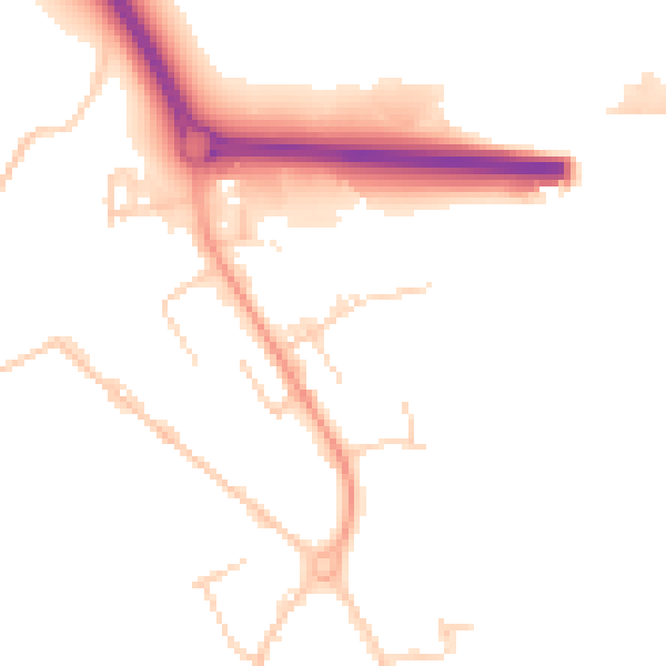 Daytime road noise heatmap for ME2 4EL