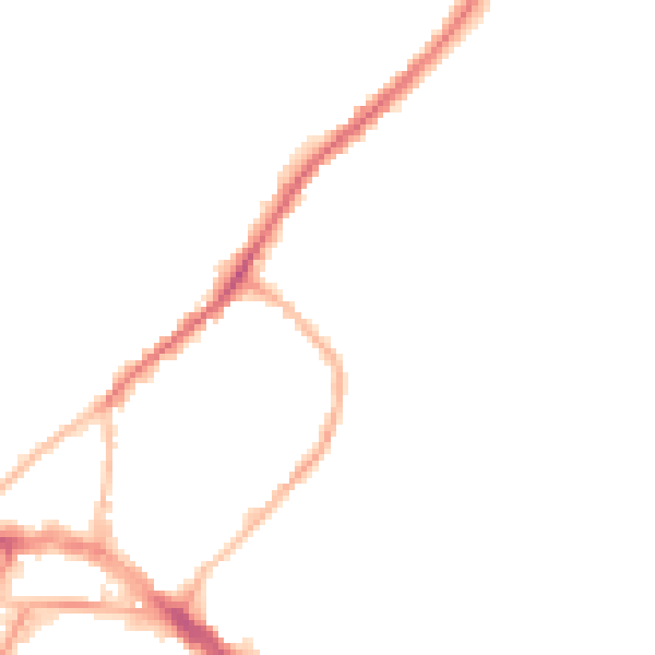 Night-time road noise heatmap for ME2 4EY