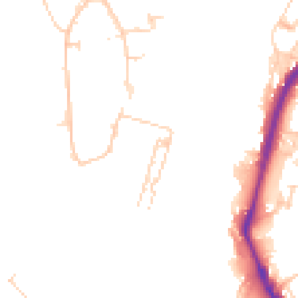 Daytime road noise heatmap for ME2 4FX
