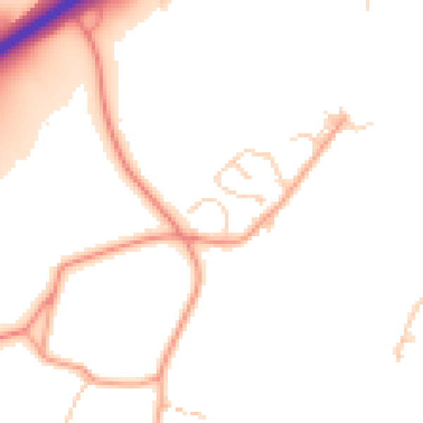 Daytime road noise heatmap for ME2 4GP