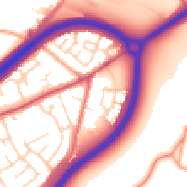 Daytime road noise heatmap for ME2 4GT