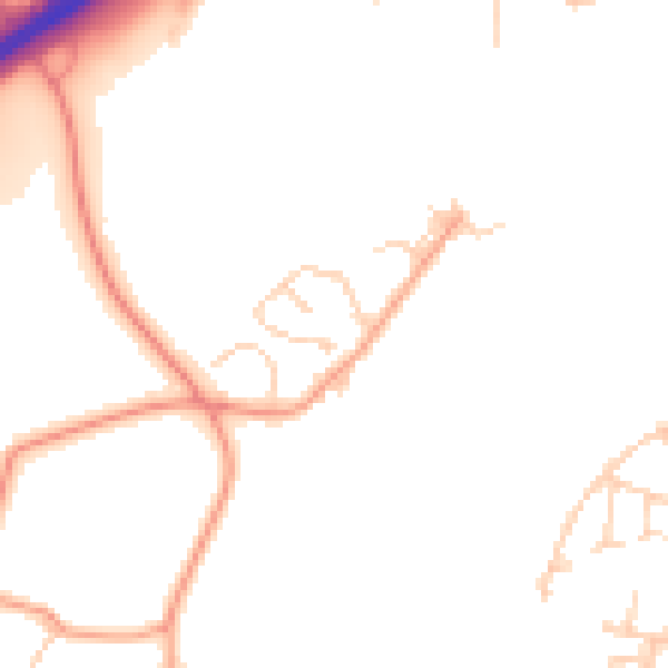 Daytime road noise heatmap for ME2 4GX