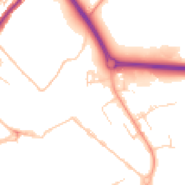 Daytime road noise heatmap for ME2 4JF