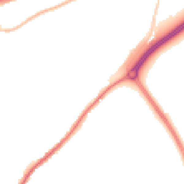 Night-time road noise heatmap for ME2 4JZ