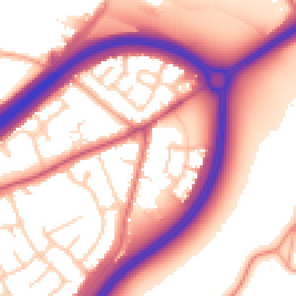 Daytime road noise heatmap for ME2 4LA