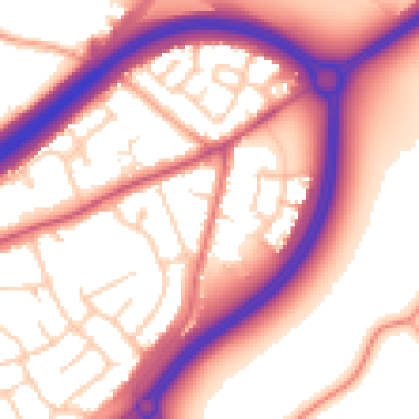 Daytime road noise heatmap for ME2 4LB